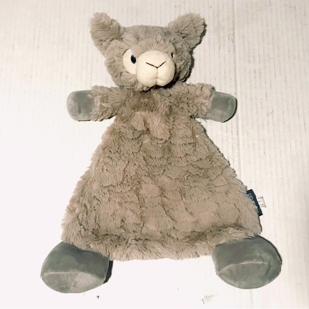 Demdaco Luna Llama Cuddly Baby Rattle Blankie Soft Plush 12” Security Lovely